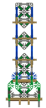 K'Nex Xbox 360 Controller shelf: virtual model viewed from the front