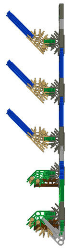 K'Nex Xbox 360 Controller shelf: virtual model viewed from the side
